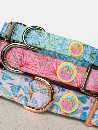 Luxury-dog-collars-by-le-chouchou Stack of Le ChouChou Paris premium dog collars